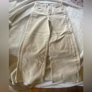 Copper Key kids Wide Leg Cream Jeans